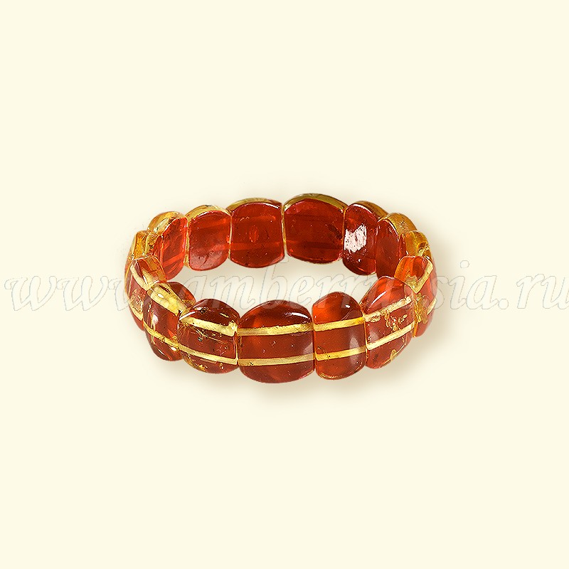 Браслет Янтарь красный
